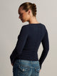 HARLOW HARLOW GIA SCOOPNECK LONG SLEEVE - NAVY - Boathouse