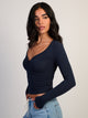 HARLOW GIA HENLEY LONG SLEEVE - NAVY