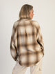 HARLOW HARLOW KENDALL OVERSIZED FLANNEL - BROWN - Boathouse