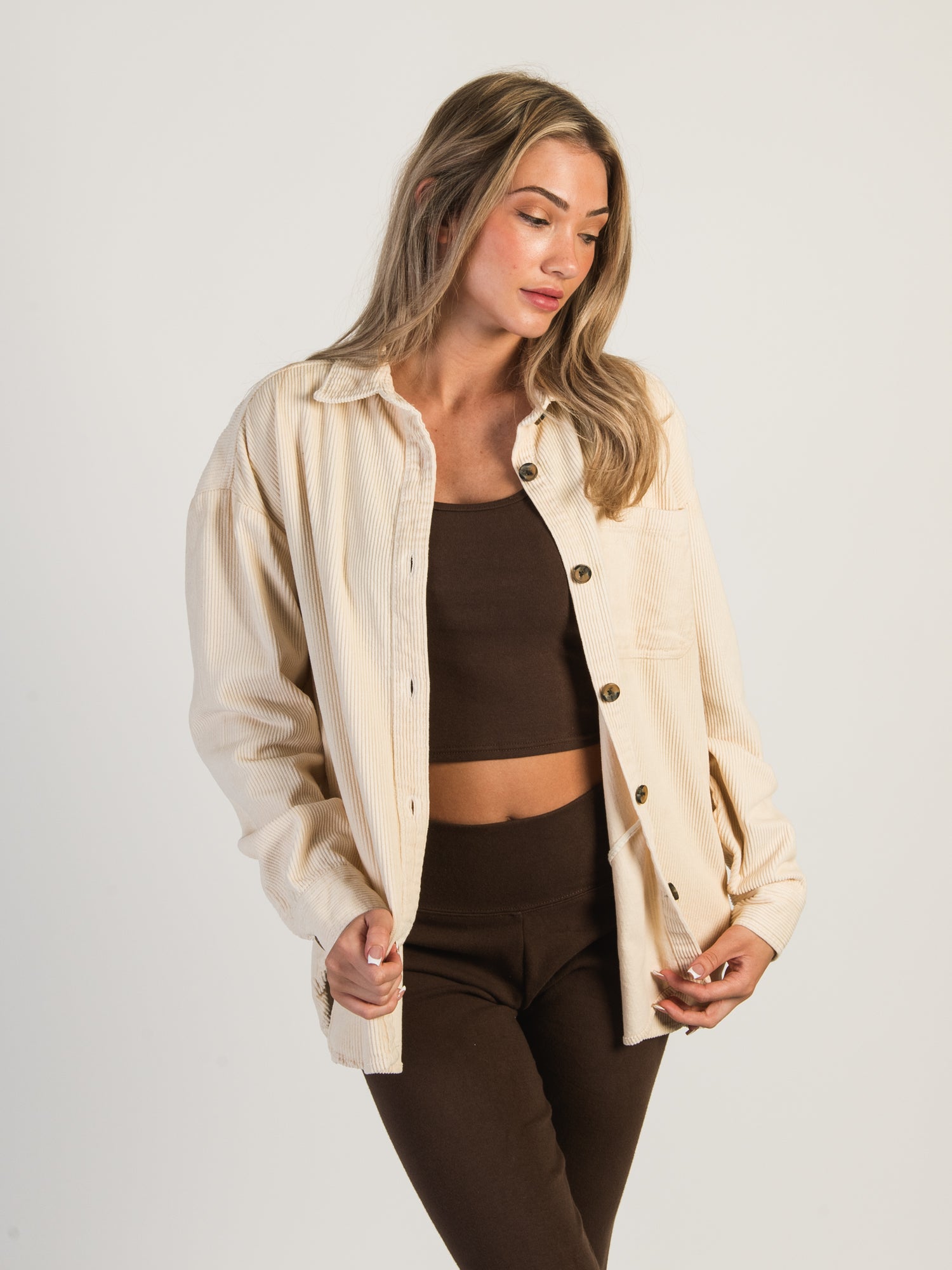 Cream cord hotsell jacket womens