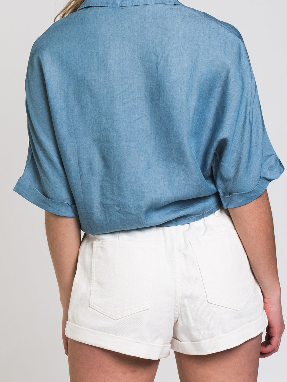 HARLOW CAMP TIE-UP CHAMBRAY SHIRT - CLEARANCE