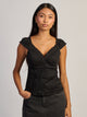 HARLOW EMILY TOP SHIRT - BLACK