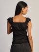 HARLOW EMILY TOP SHIRT - BLACK