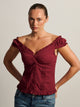 HARLOW HARLOW EMILY TOP - BURGUNDY - Boathouse