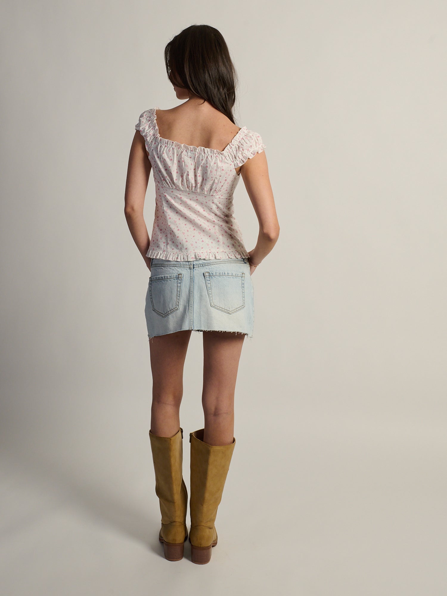 HARLOW EMILY TOP - DITSY -WHITE