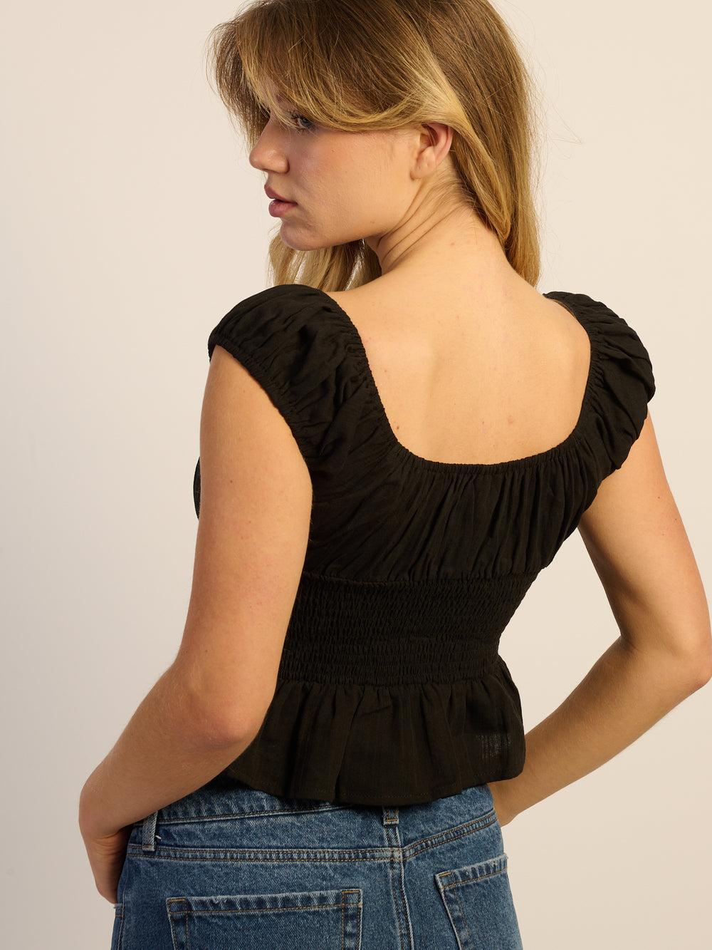HARLOW EMERY TOP - BLACK