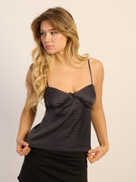 HARLOW YVONNE TANK - BLACK/WHITE