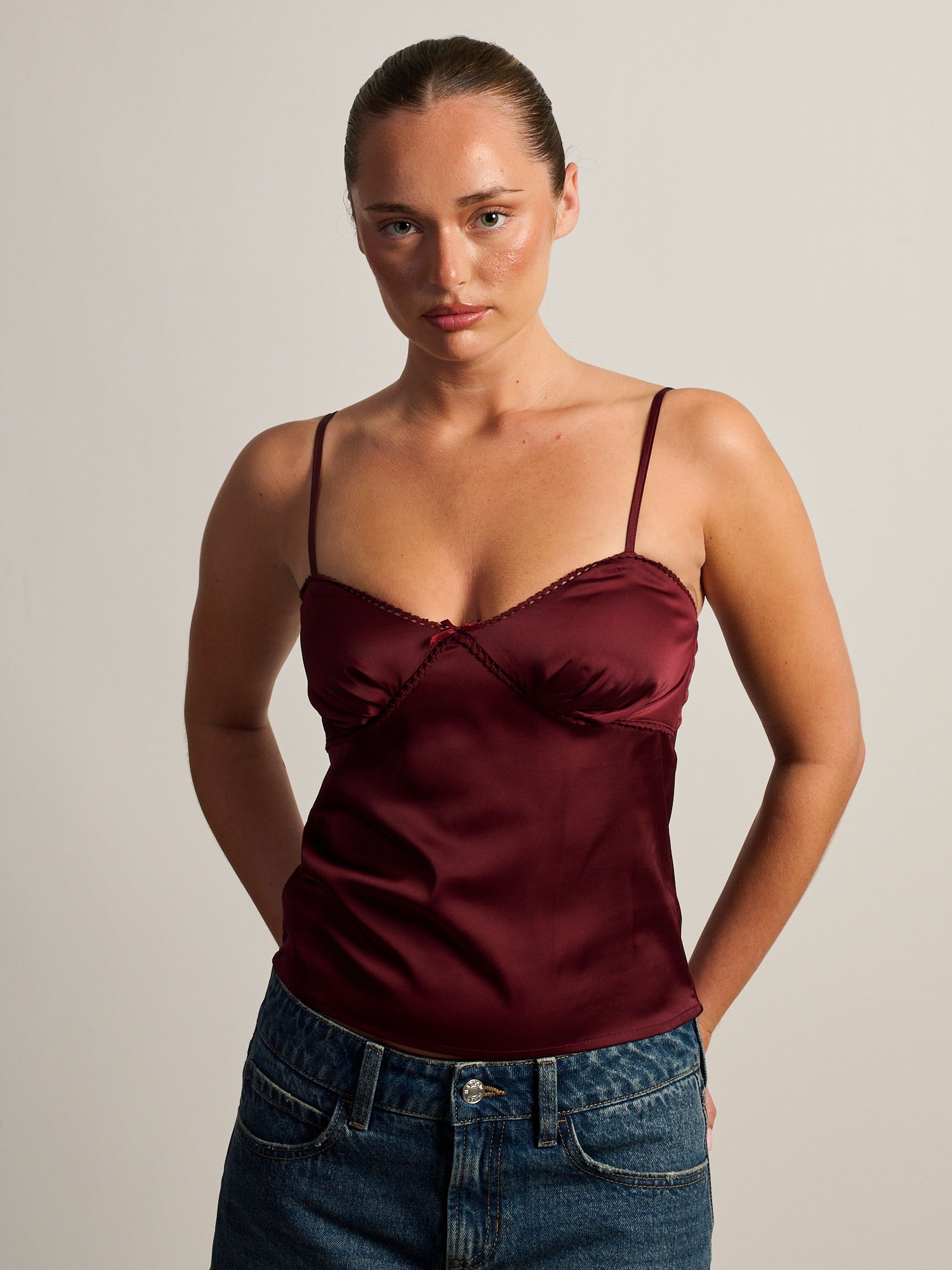 HARLOW YVONNE TANK -BURGUNDY