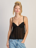 HARLOW LUCKY TANK TOP SHIRT - NOIR