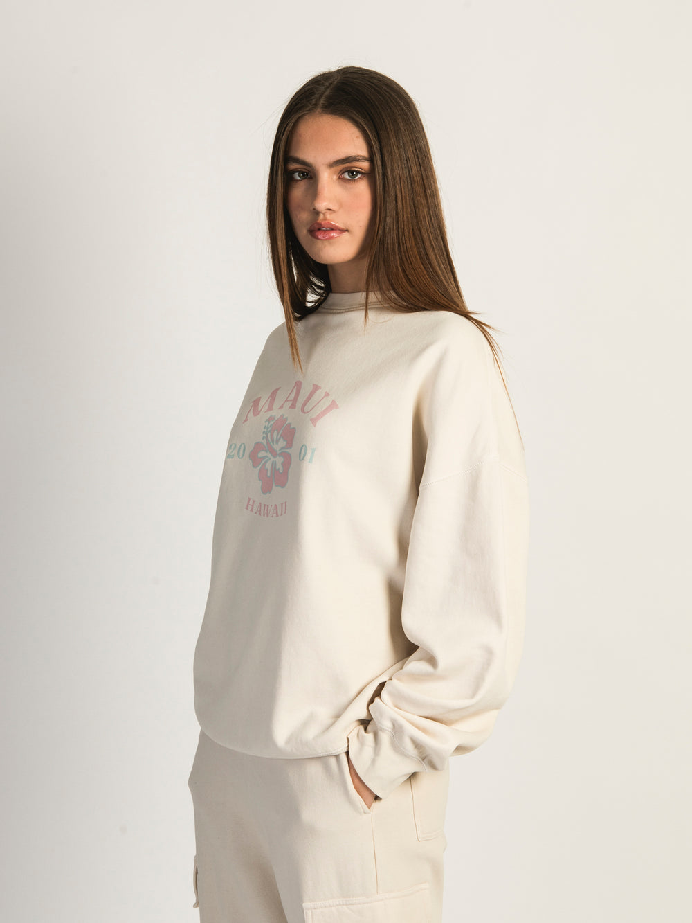 HARLOW MICHELLE PRINT CREWNECK - MAUI