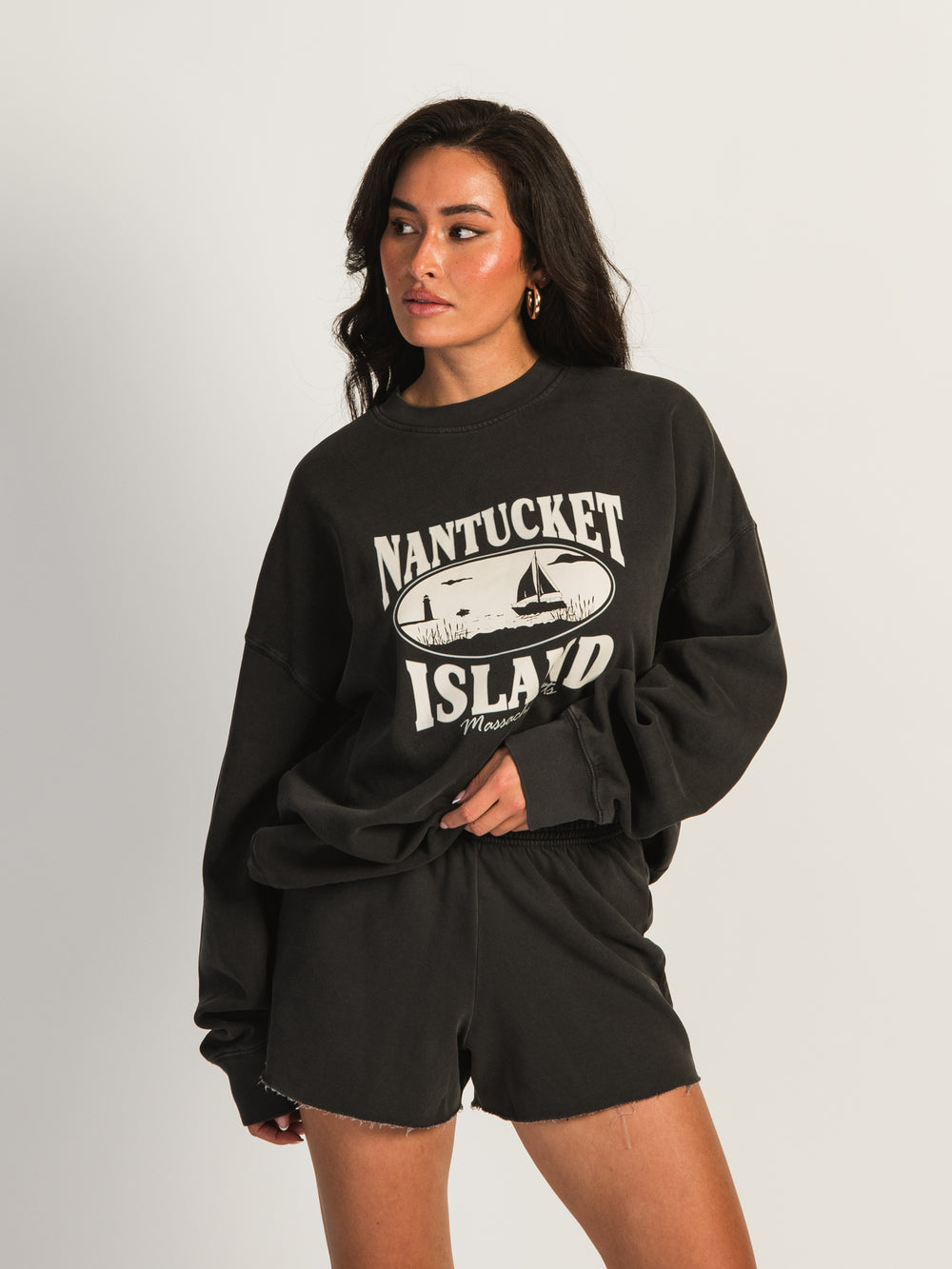 HARLOW MICHELLE PRINT CREWNECK - NANTUCKET ISLAND