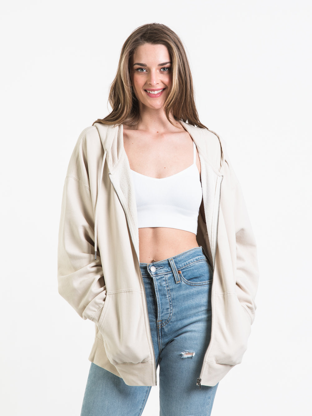 HARLOW MARIAH OVERSIZED ZIP HOODIE - CLEARANCE