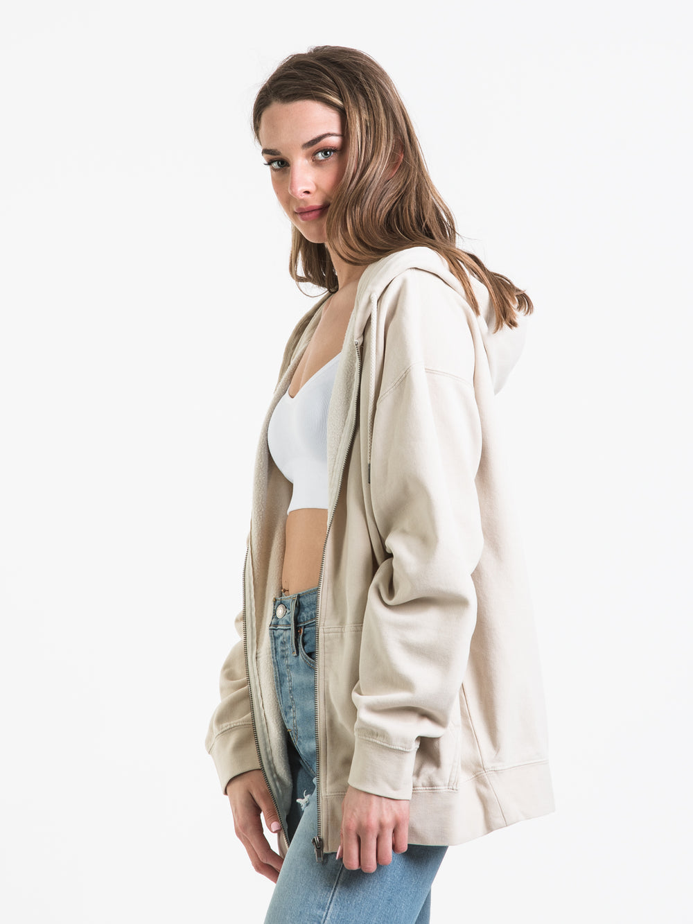 HARLOW MARIAH OVERSIZED ZIP HOODIE - CLEARANCE