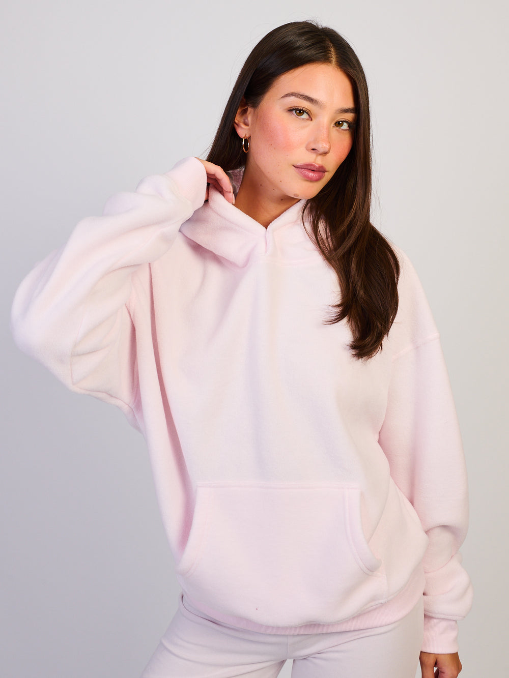HARLOW HARLOW TATE POLAR HOODIE - BABY PINK - Boathouse