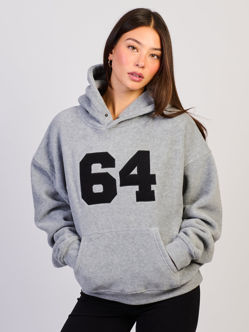 HARLOW HARLOW TATE POLAR HOODIE - HEATHER GREY - Boathouse