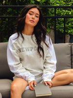 HARLOW ROXY EMBROIDERED CREWNECK - NEWPORT