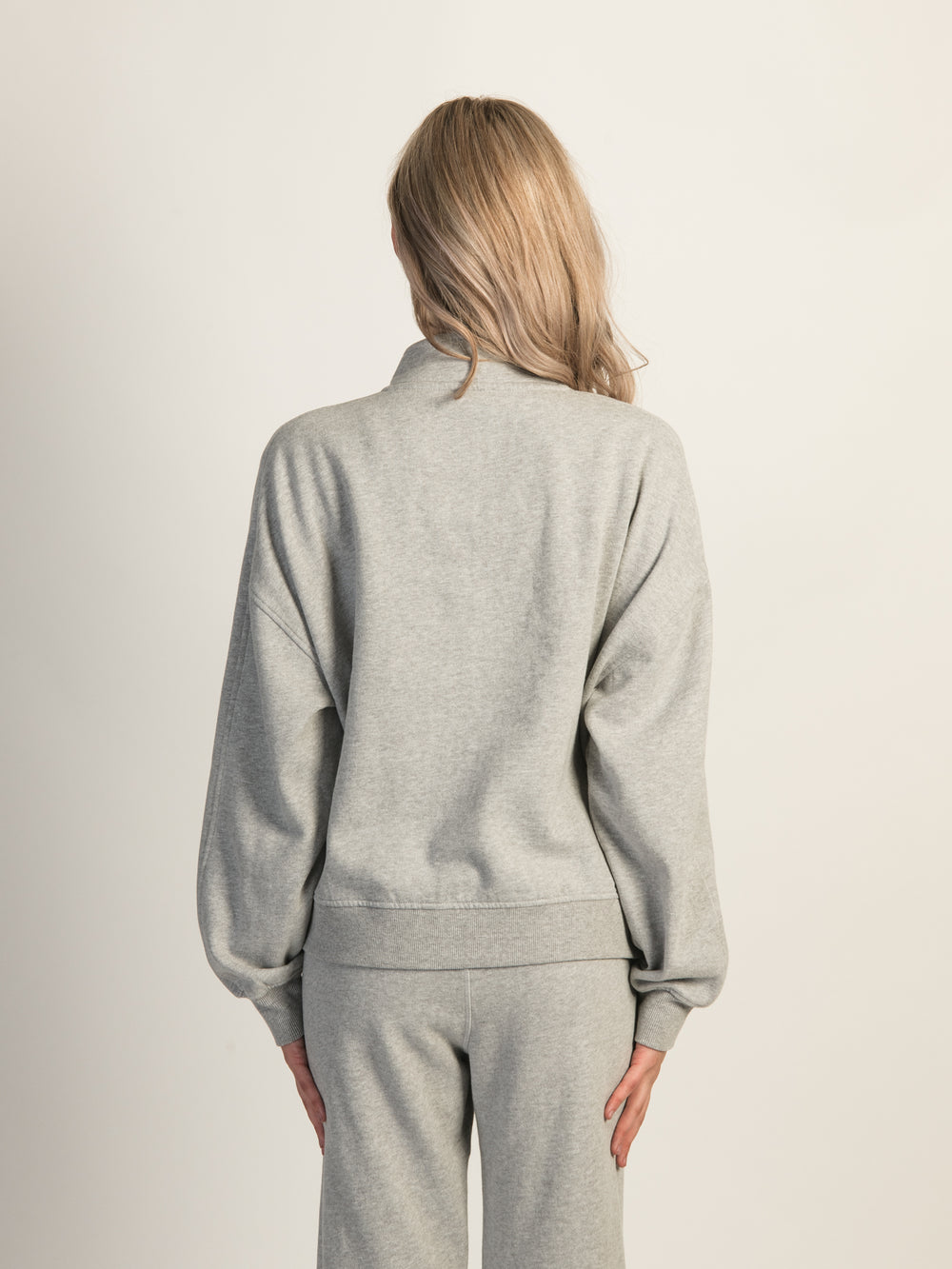 HARLOW HALLIE MELANGE ZIP - HEATHER GREY