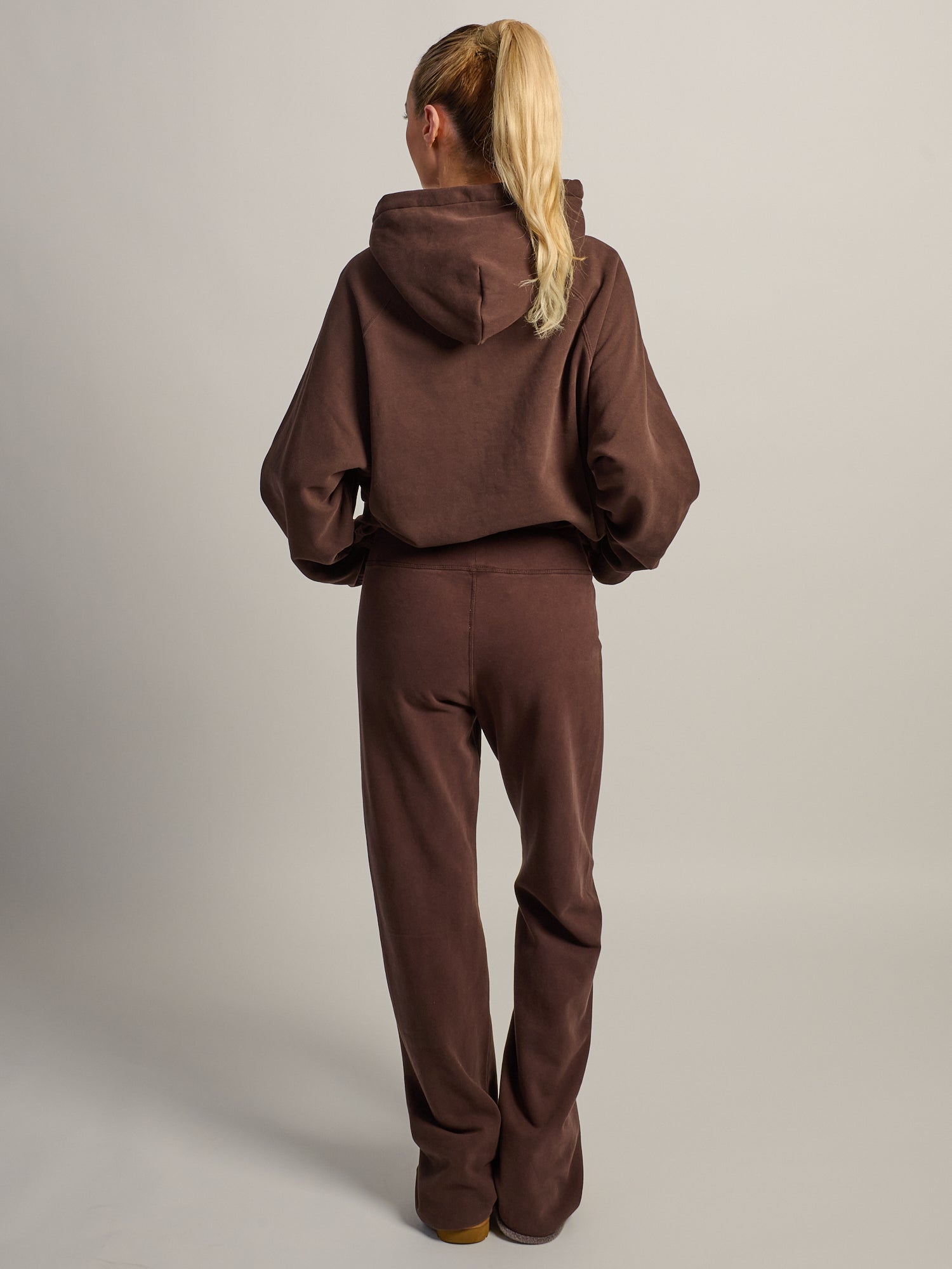 HARLOW CLOUD HOODIE - APPLIQUE BROWN