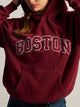 HARLOW CLOUD HOODIE - APPLIQUE - BURGUNDY