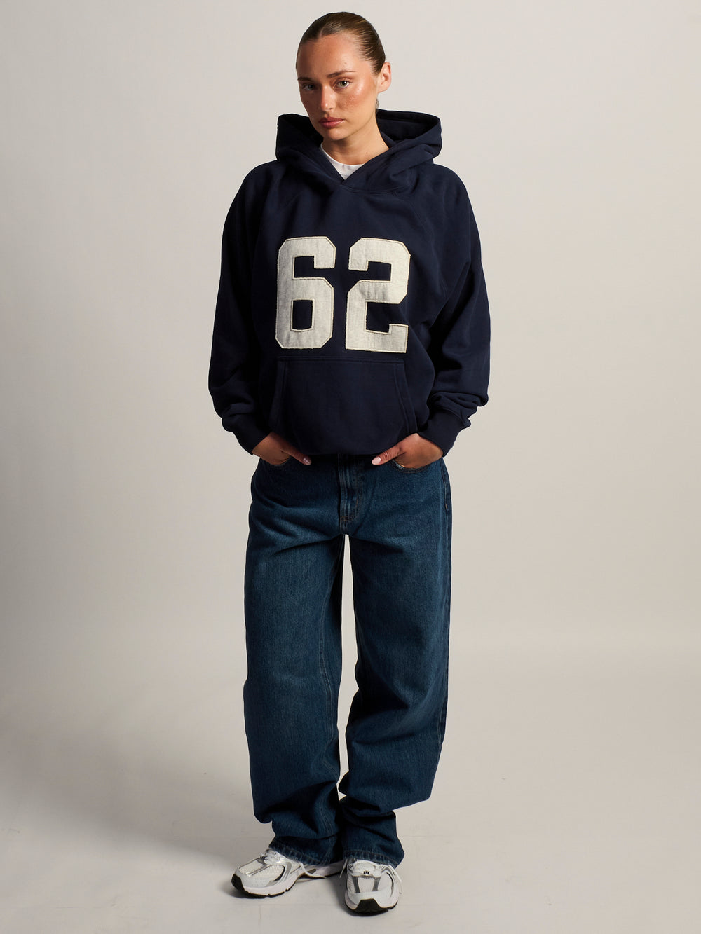 HARLOW CLOUD HOODIE - APPLIQUE NAVY
