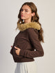 HARLOW HARLOW FIONA FUR ZIP UP - BROWN - Boathouse