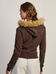 HARLOW HARLOW FIONA FUR ZIP UP - BROWN - Boathouse