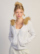 HARLOW HARLOW FIONA FUR ZIP UP - CLOUD - Boathouse