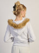 HARLOW HARLOW FIONA FUR ZIP UP - CLOUD - Boathouse