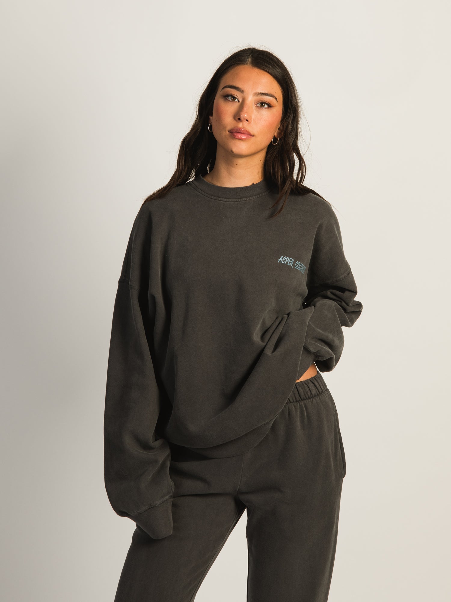 HARLOW MICHELLE PRINT CREWNECK - ASPEN CLEARANCE