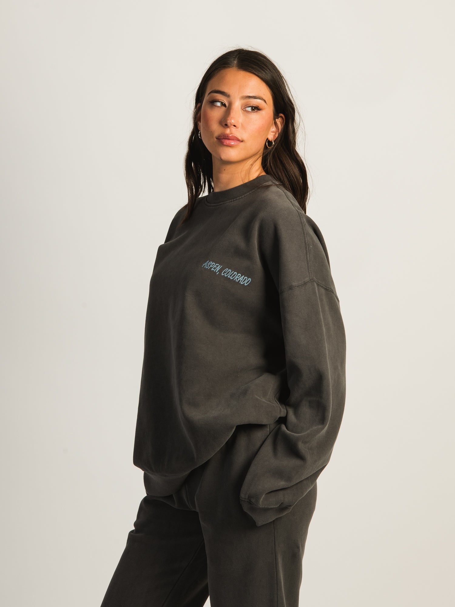 HARLOW MICHELLE PRINT CREWNECK - ASPEN CLEARANCE