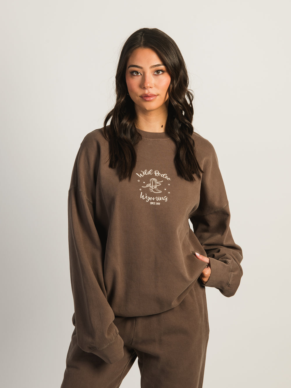 HARLOW MICHELLE PRINT CREWNECK - MUSHROOM