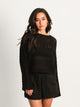 HARLOW HARLOW LAYLA LONG SLEEVE CROCHET - BLACK - Boathouse