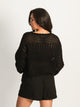 HARLOW HARLOW LAYLA LONG SLEEVE CROCHET - BLACK - Boathouse