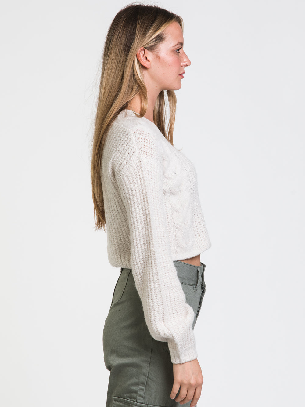 HARLOW CABLE CROPPED CARDI - CLEARANCE