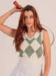 HARLOW HARLOW ANYA ARGYLE VEST - Boathouse