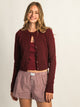 HARLOW HARLOW COLLINS CARDIGAN - BURGUNDY - Boathouse