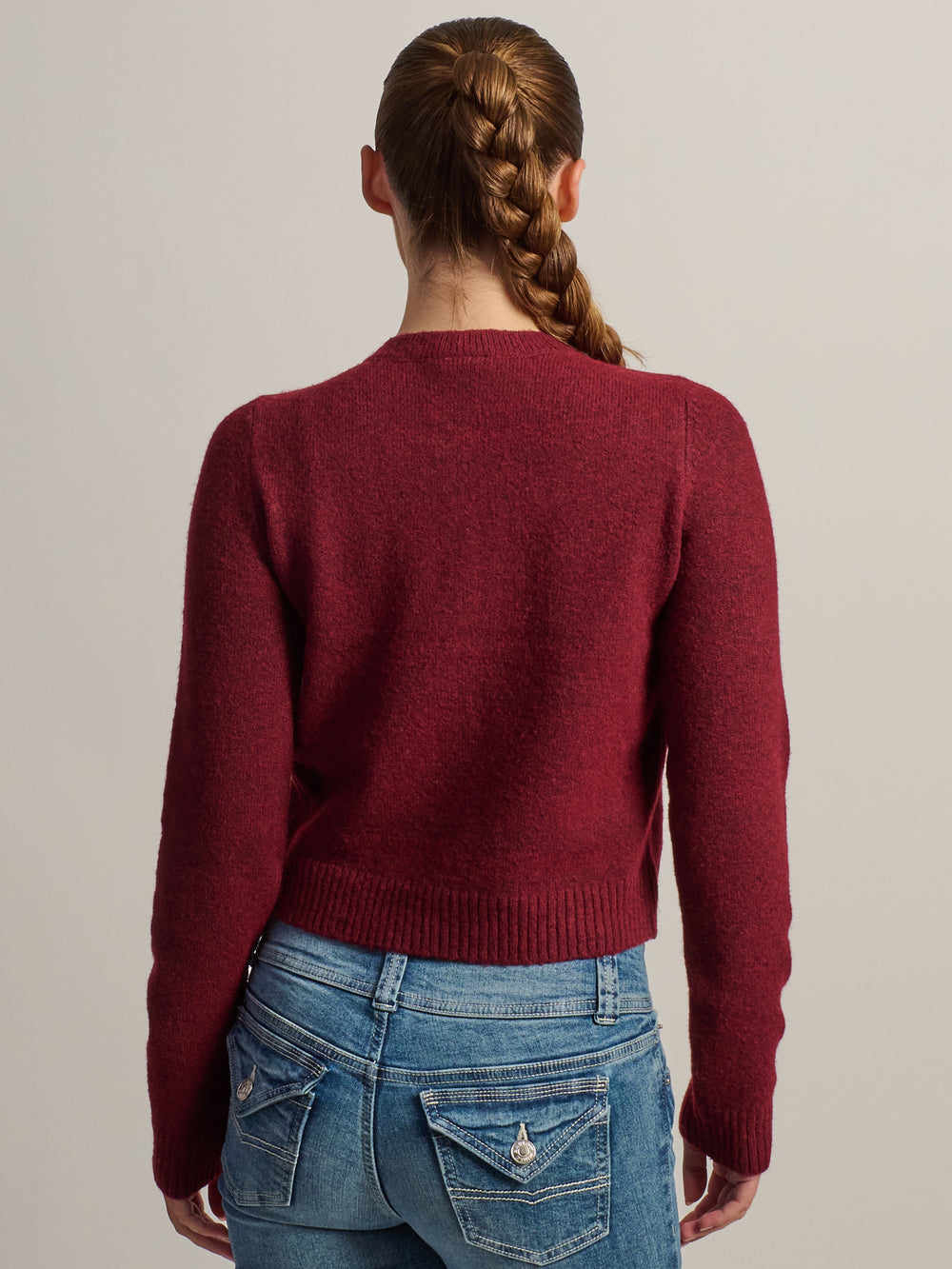 HARLOW COLLINS CARDIGAN - BURGUNDY