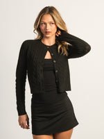 HARLOW COLLINS KNIT CARDIGAN - BLACK