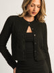 HARLOW COLLINS KNIT CARDIGAN - BLACK