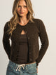 CARDIGAN EN TRICOT HARLOW COLLINS - CHOCOLAT