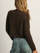 CARDIGAN EN TRICOT HARLOW COLLINS - CHOCOLAT