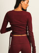 HARLOW HARLOW GIA WRAP SWEATER - BURGUNDY - Boathouse