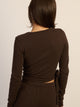 HARLOW HARLOW GIA WRAP SWEATER - CHOCOLATE - Boathouse