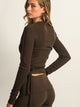 HARLOW HARLOW GIA WRAP SWEATER - CHOCOLATE - Boathouse