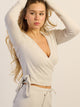HARLOW HARLOW GIA WRAP SWEATER MELANGE - CLOUD - Boathouse