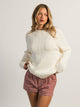 HARLOW MABLE CABLE KNIT SWEATER - OFF WHITE