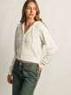 HARLOW HARLOW MAUDE CABLE KNIT ZIP-UP - OFF WHITE - Boathouse
