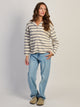 HARLOW CHARLI KNIT ZIP - GRIS/BLANC