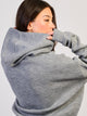 HARLOW HARLOW STORMI KNIT HOODIE - HEATHER GREY - Boathouse