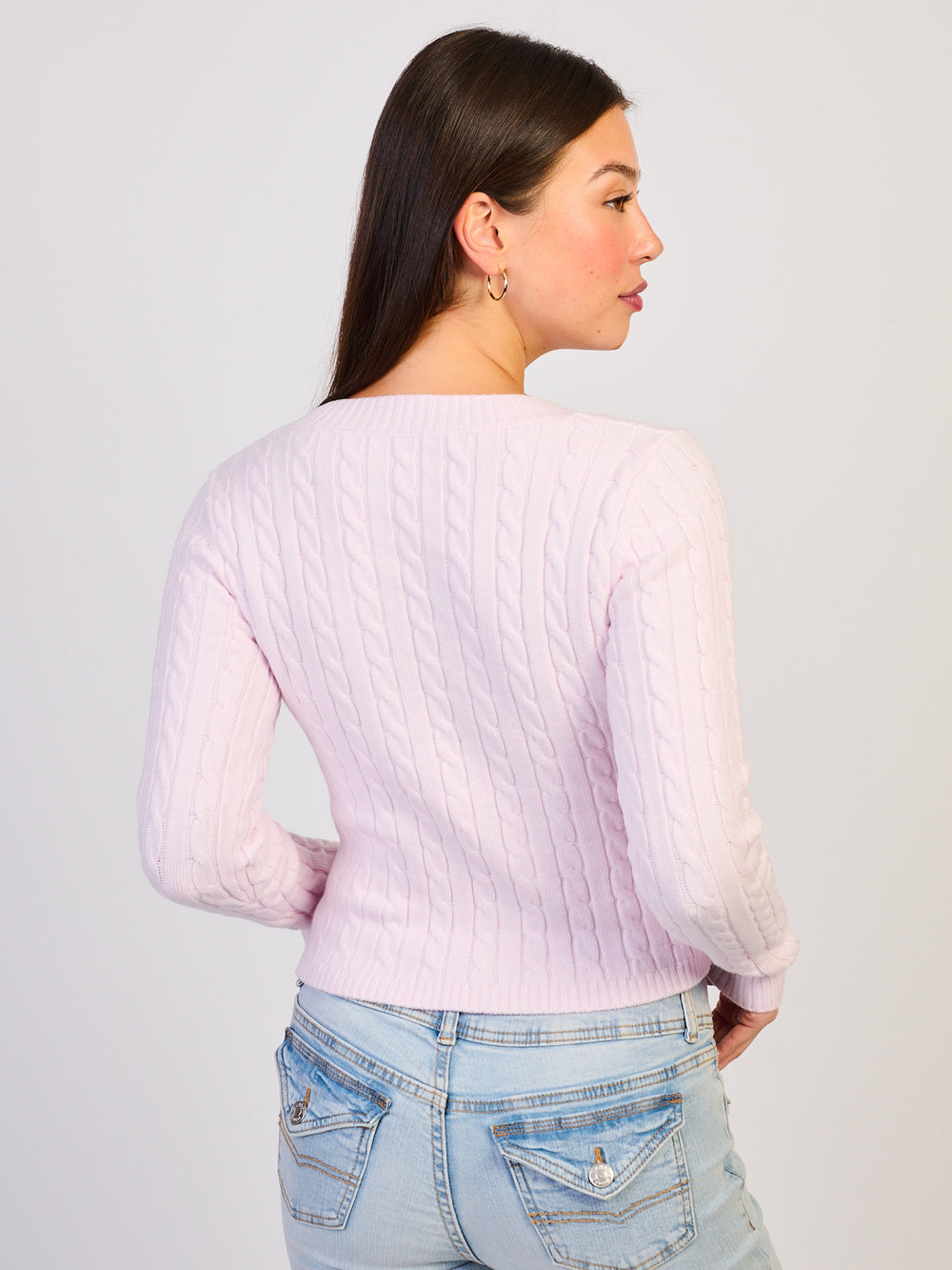 HARLOW HARLOW PAIGE V - NECK SWEATER - BABY PINK - Boathouse